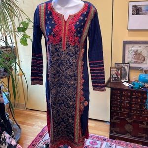Embroidered tribal dress